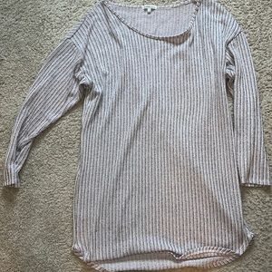 Blush and black shift dress